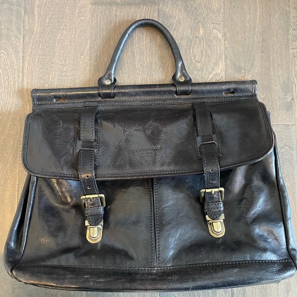 Black Leather Men's Bag